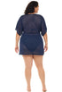 V-NECK SHORT SLEEVE TUNIC - GOFRET - PLUS SIZE